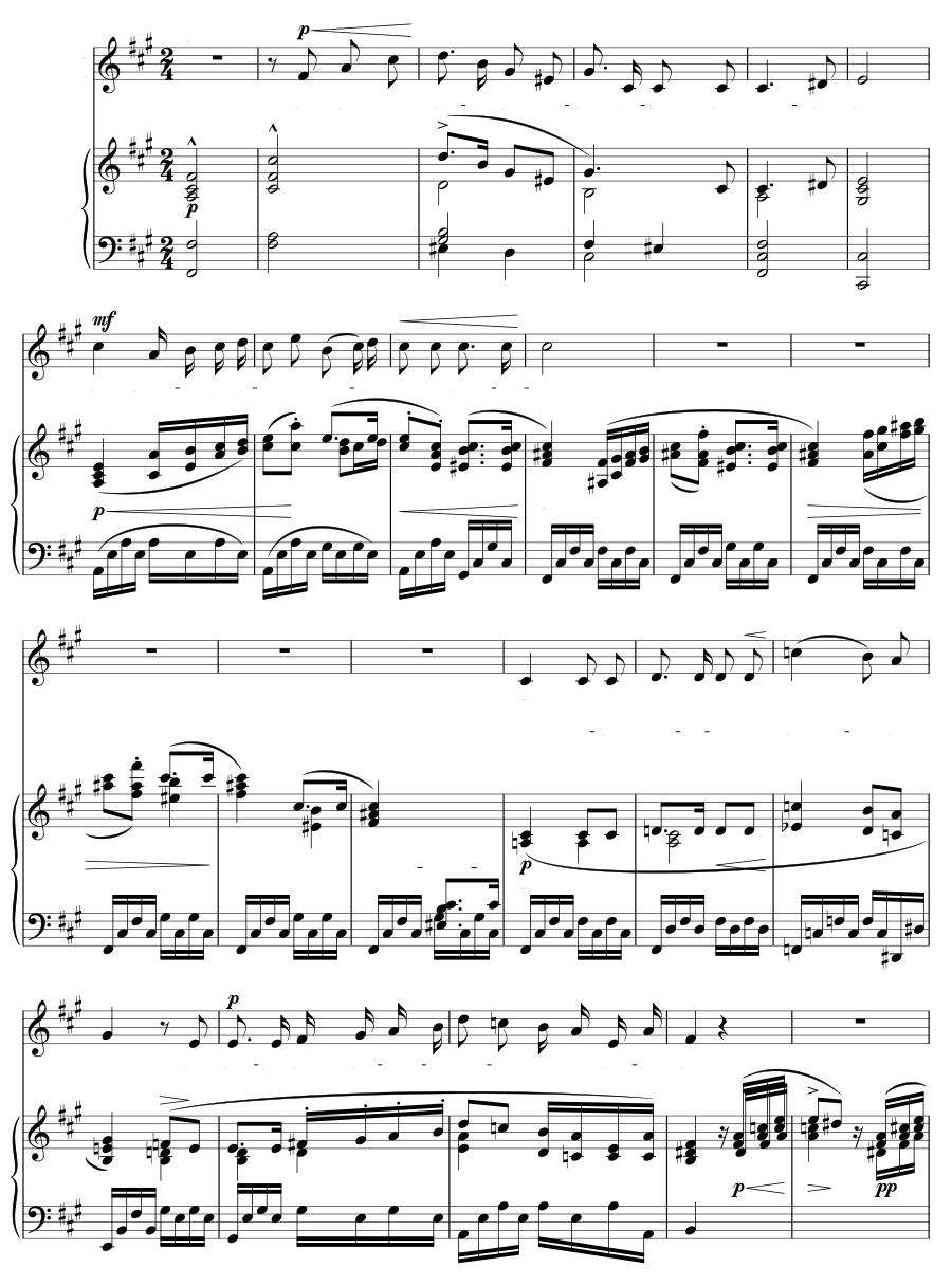 Ни разу ты не оглянулась (Hast nicht ein einzig Mal zurückgeschaut). 5 песен, соч. 6