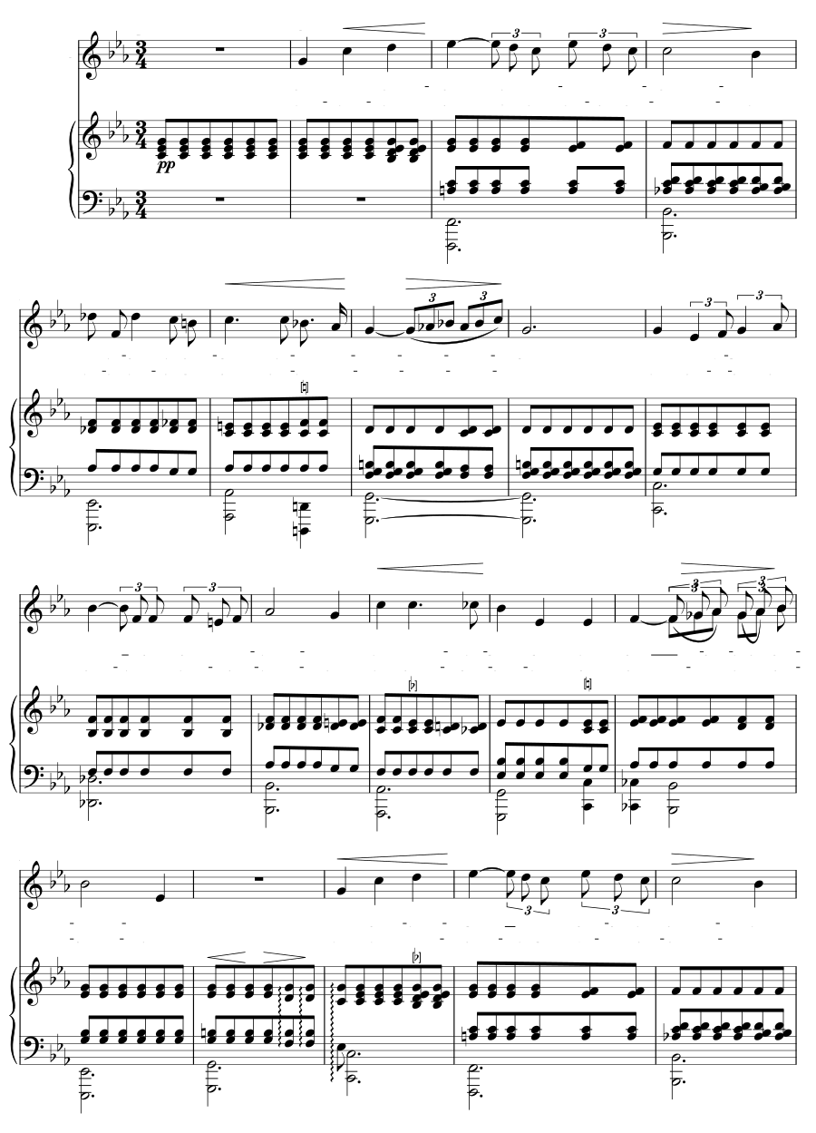 После сна (Après un rêve). 3 песни, соч. 7