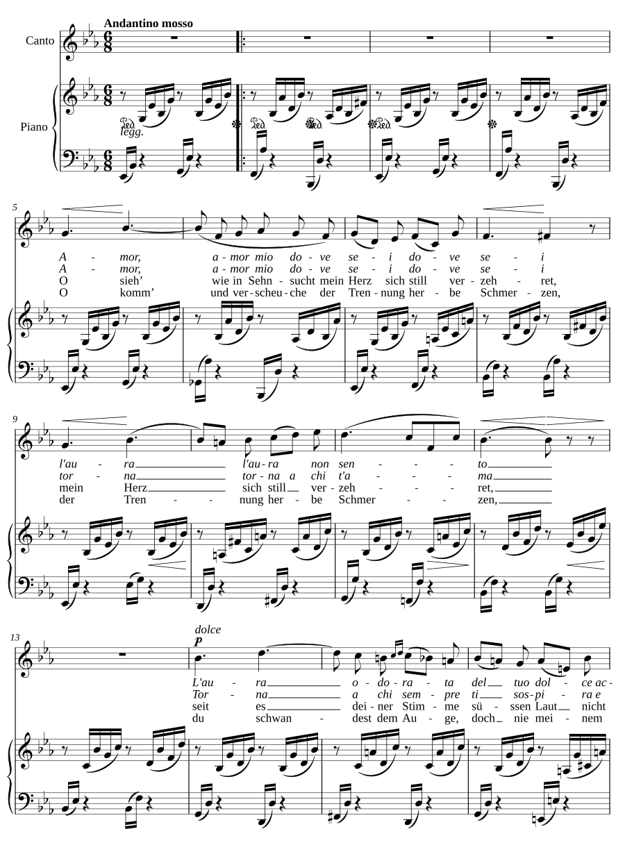 С глаз долой — из сердца вон (Lontan dagli occhi, lontan dal cuore, Op.17)