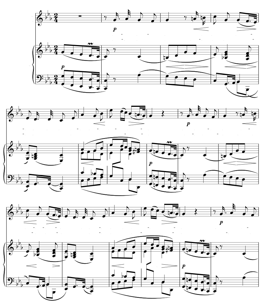 Народная песня (Volkslied). 6 песен, соч. 14