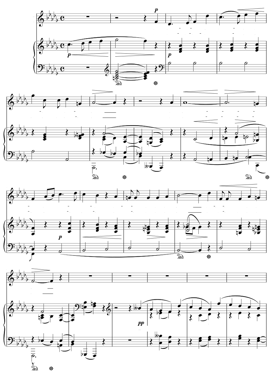Сосна (Der Fichtenbaum). 6 песен, соч. 16