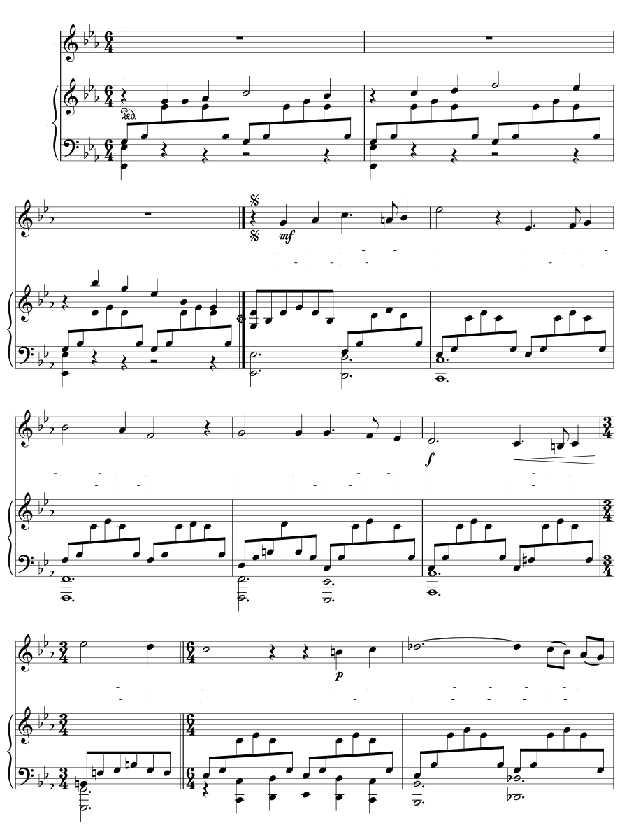 Майская ночь (Die Mainacht). 6 песен, соч. 9