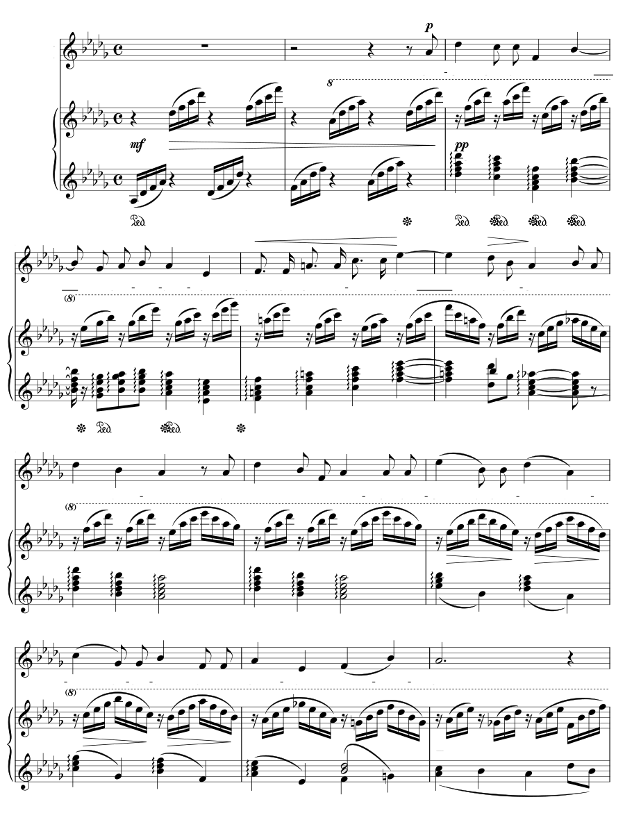 Колыбельная Киприды (Kypris berceuse). Мелодии для фортепиано и голоса
