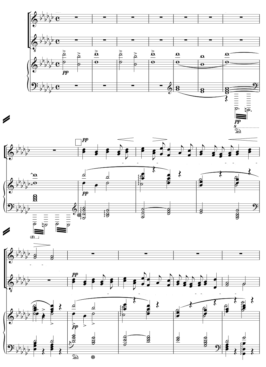 В лесу, на 2 или 4 голоса (Dans les bois, à 2 ou 4 voix). Мелодии для фортепиано и голоса
