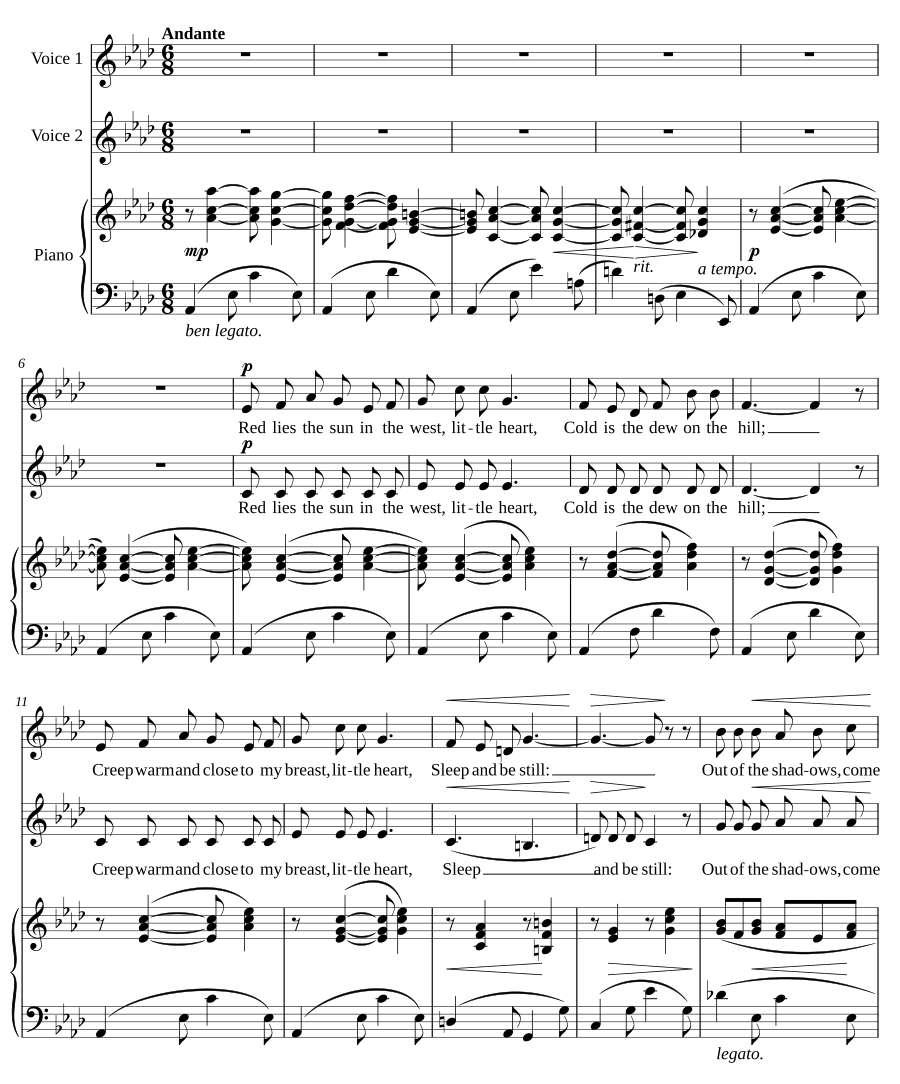 Деревенская колыбельная (Cottage Cradle Song)