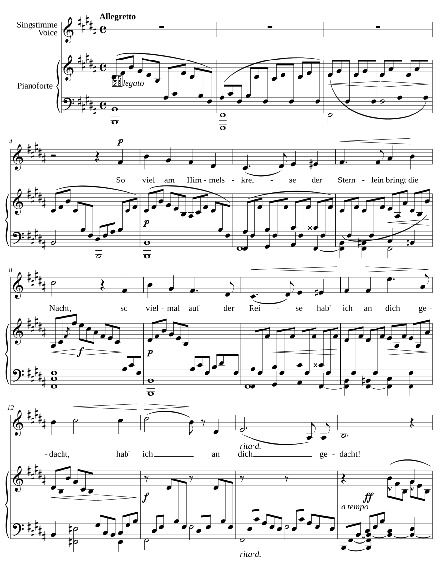 В пути (Auf der Reise, Op.22)