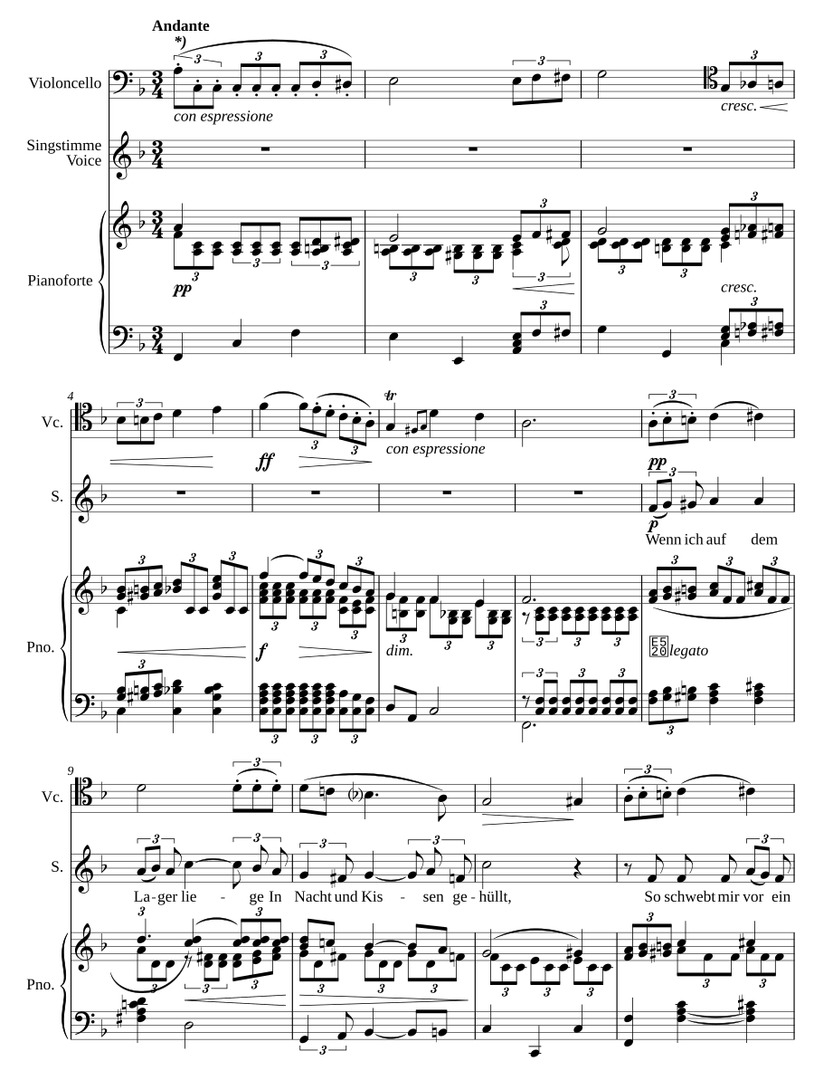 Образ из сна (Traumbild). 2 песни, соч. 28