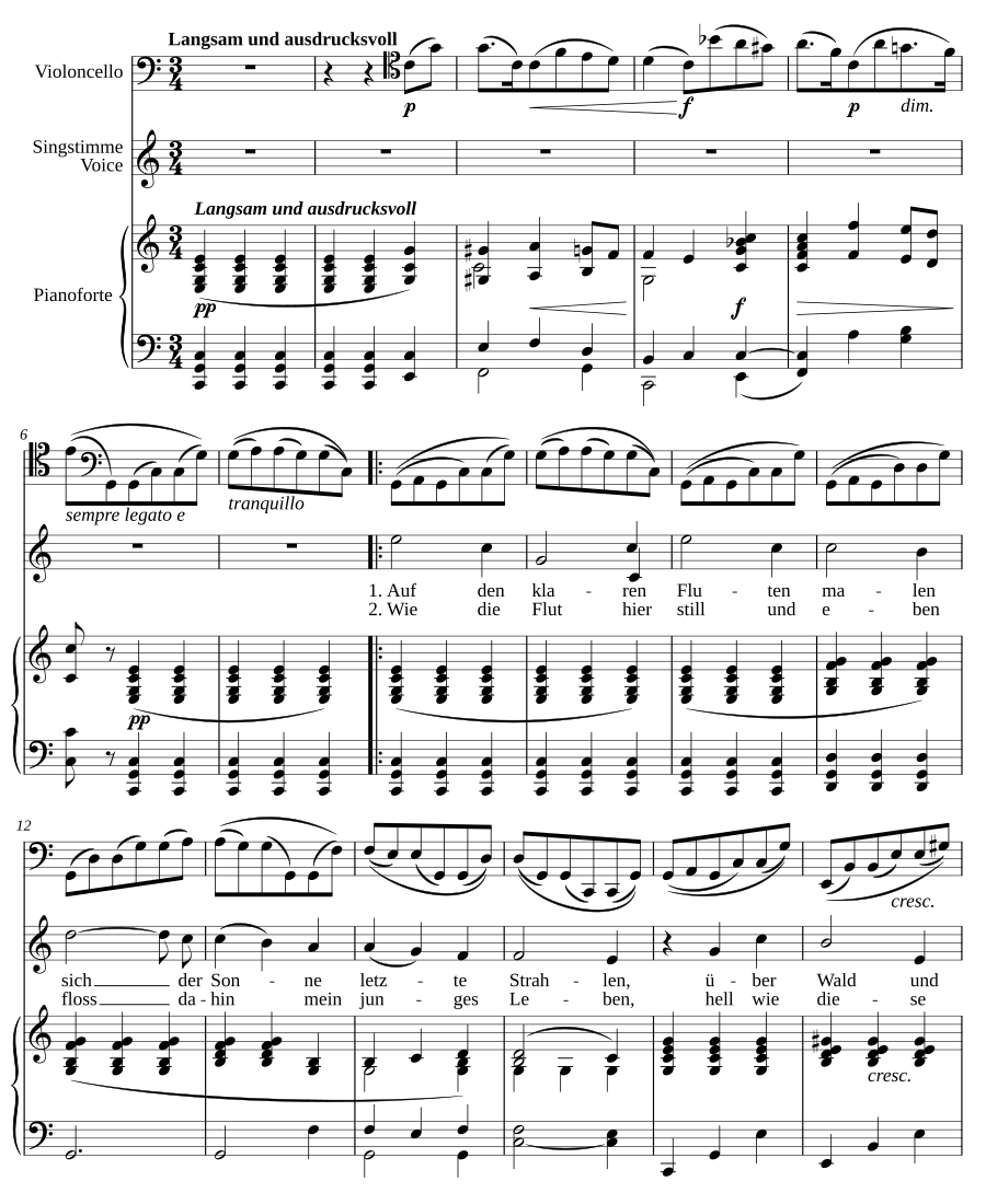 Сердце, сердце моё, молчи и ты! (Herz, mein Herz, so schweig auch du!). 2 песни, соч. 28