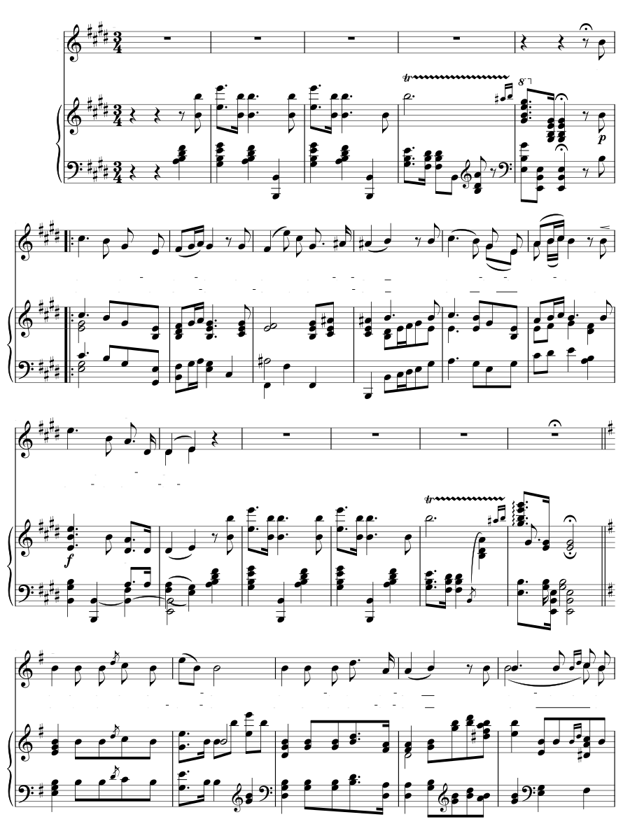 Много лет назад так же пел соловей (Es sang vor langen Jahren wohl auch die Nachtigall). 3 песни, соч. 36