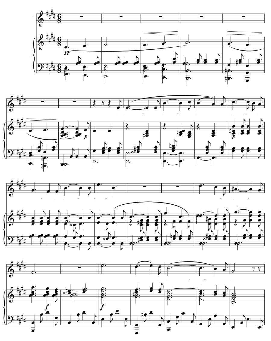 Предчувствие весны (Frühlings-Ahnung). 6 немецких песен, соч. 11