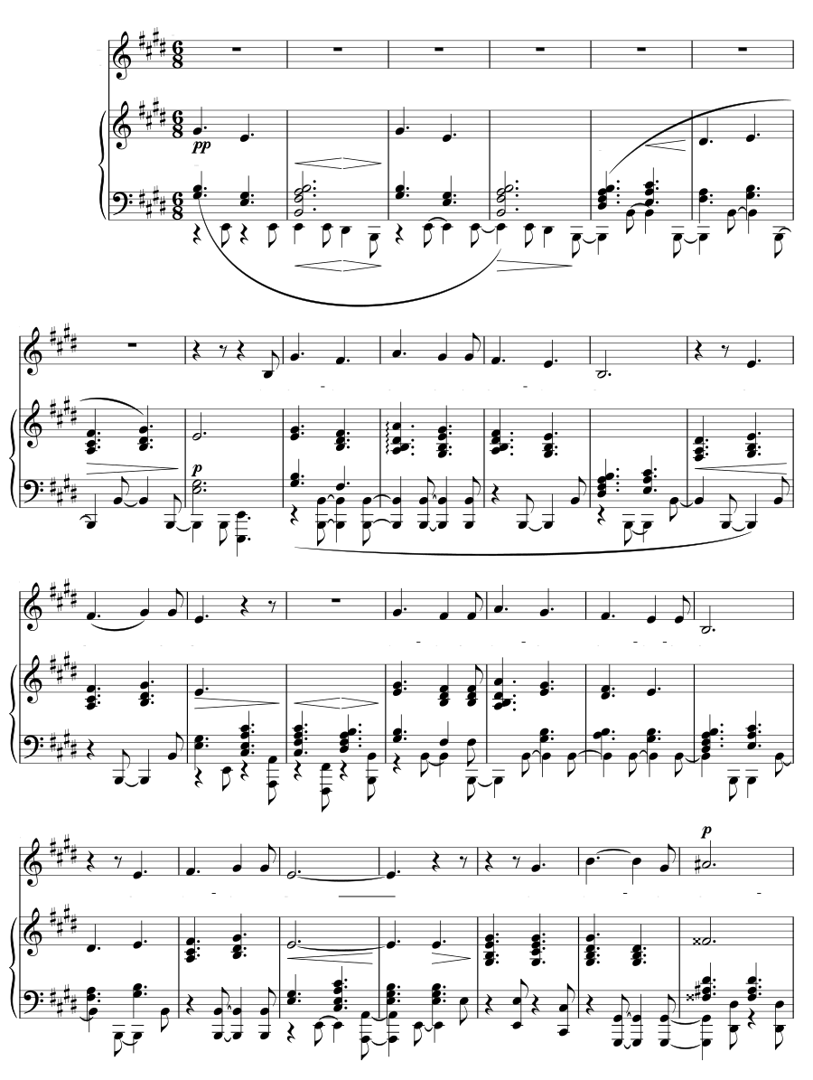 Ночью (Nachts). 6 песен, соч. 12