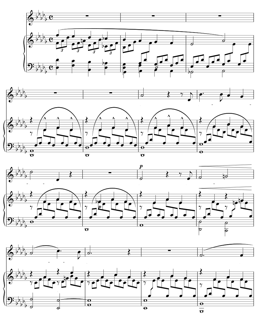 Безымянная (Namenlos). 6 песен, соч. 13
