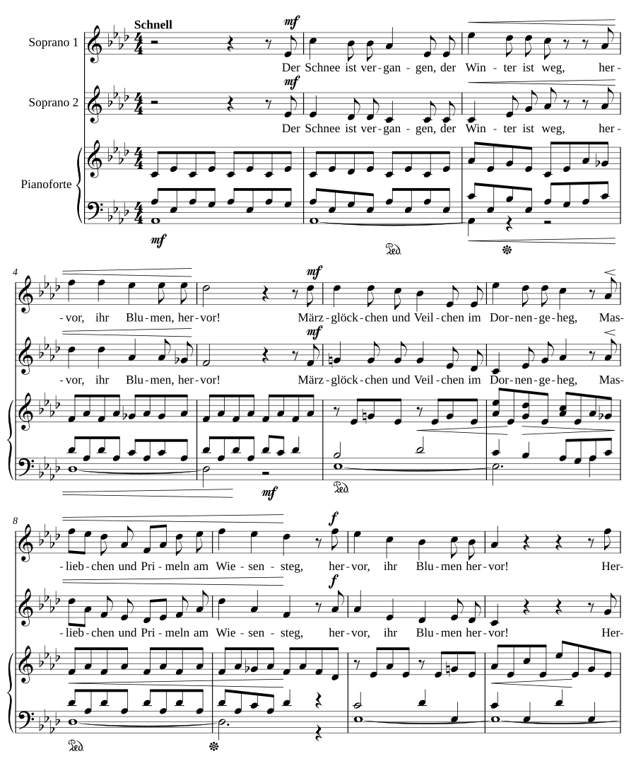 Начало весны (Frühlingsanfang). 2 дуэта, соч. 6