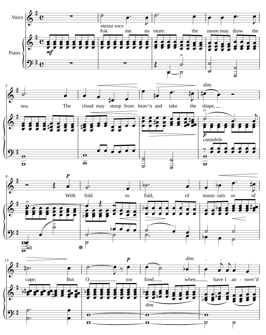 Не спрашивай больше (Ask Me No More)