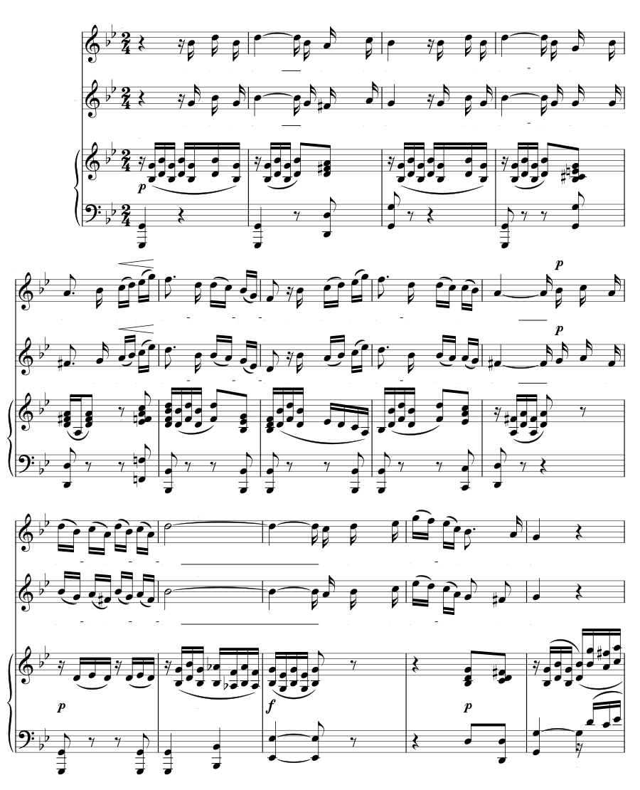 Прощальная песня перелётных птиц (Abschiedslied der Zugvögel, MWV J 9). 6 дуэтов, соч. 63