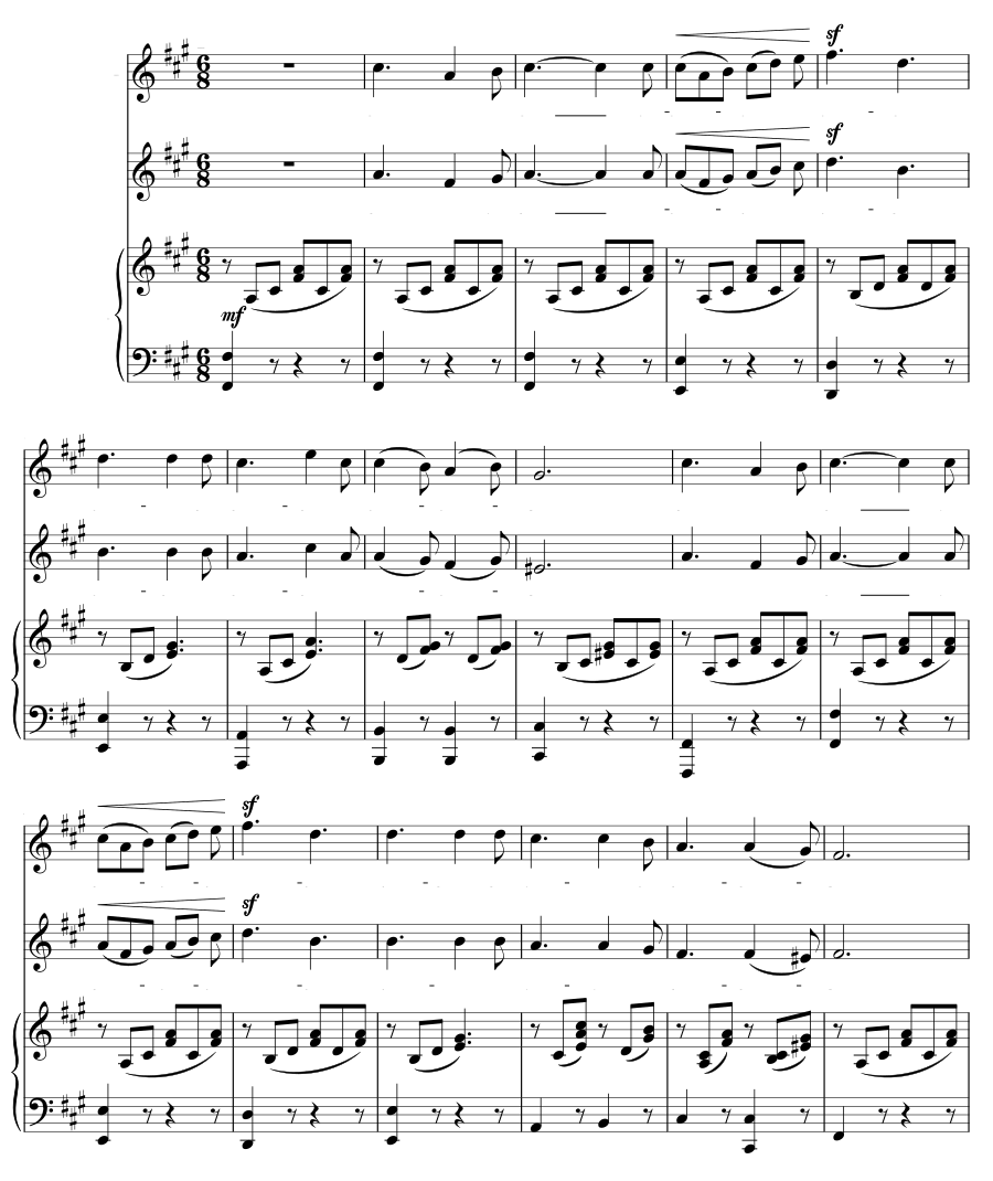 Осенняя песня (Herbstlied, MWV J 11). 6 дуэтов, соч. 63