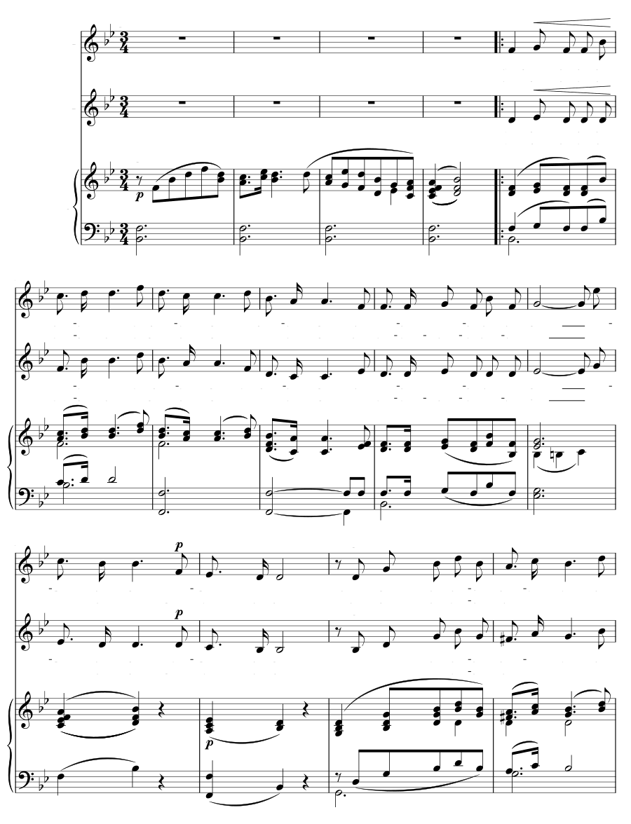 Народная песня (Volkslied, MWV J 10). 6 дуэтов, соч. 63