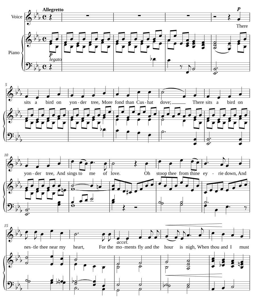 Нежнее, чем горлица (More Fond than Cushat Dove). 3 песни, соч. 12