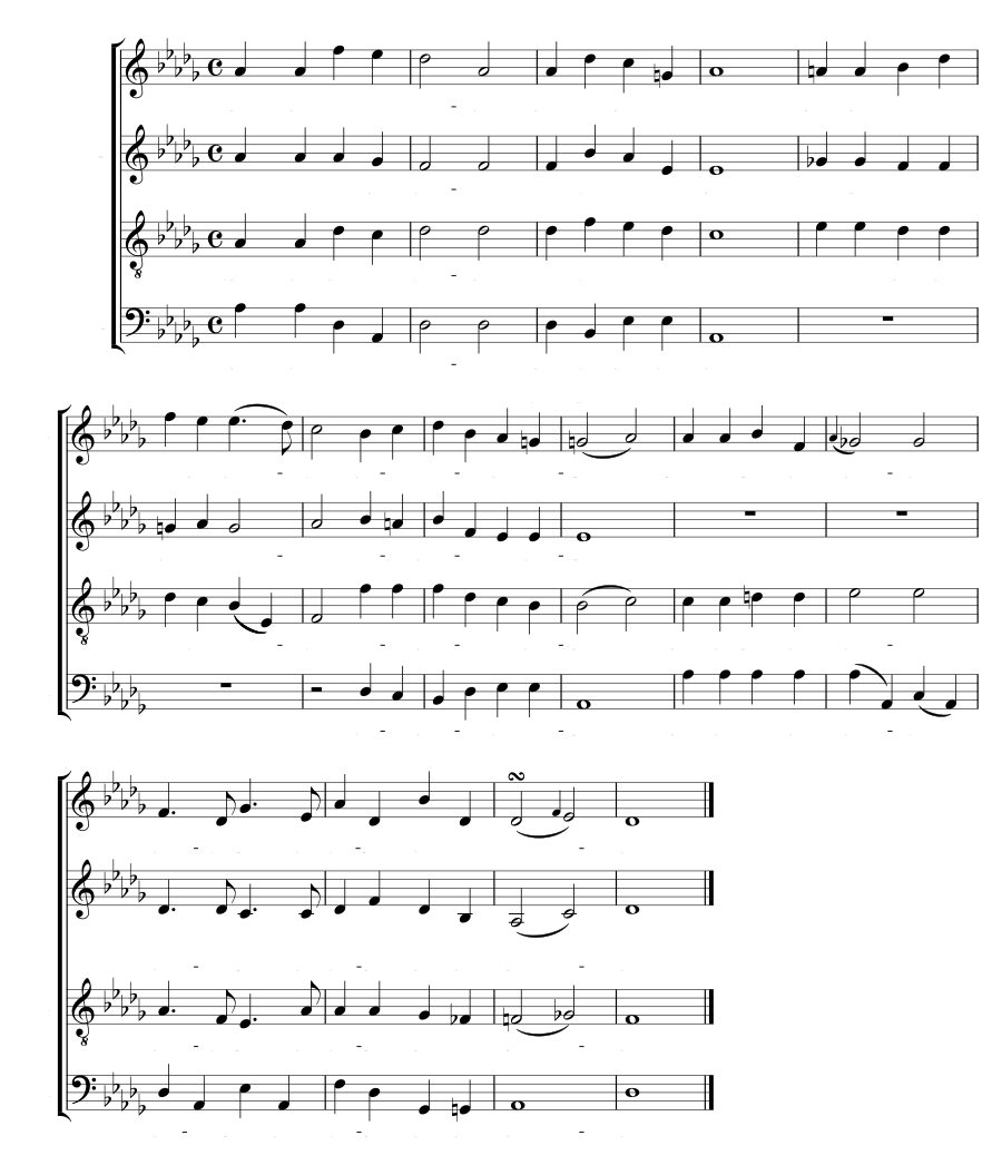 Духовная песнь (на 4 голоса) (Geistliches Lied (4-part)). 6 песен на стихи Новалиса, соч. 4