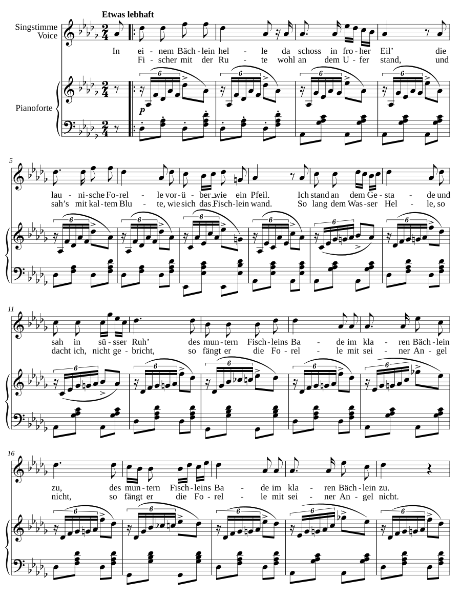 Форель (Die Forelle, Op.32, D550d)