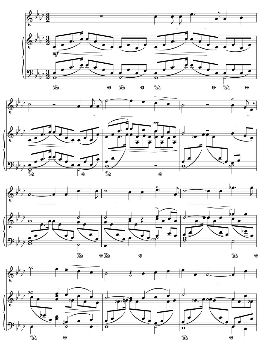 Посвящение (Widmung). Мирты, соч. 25
