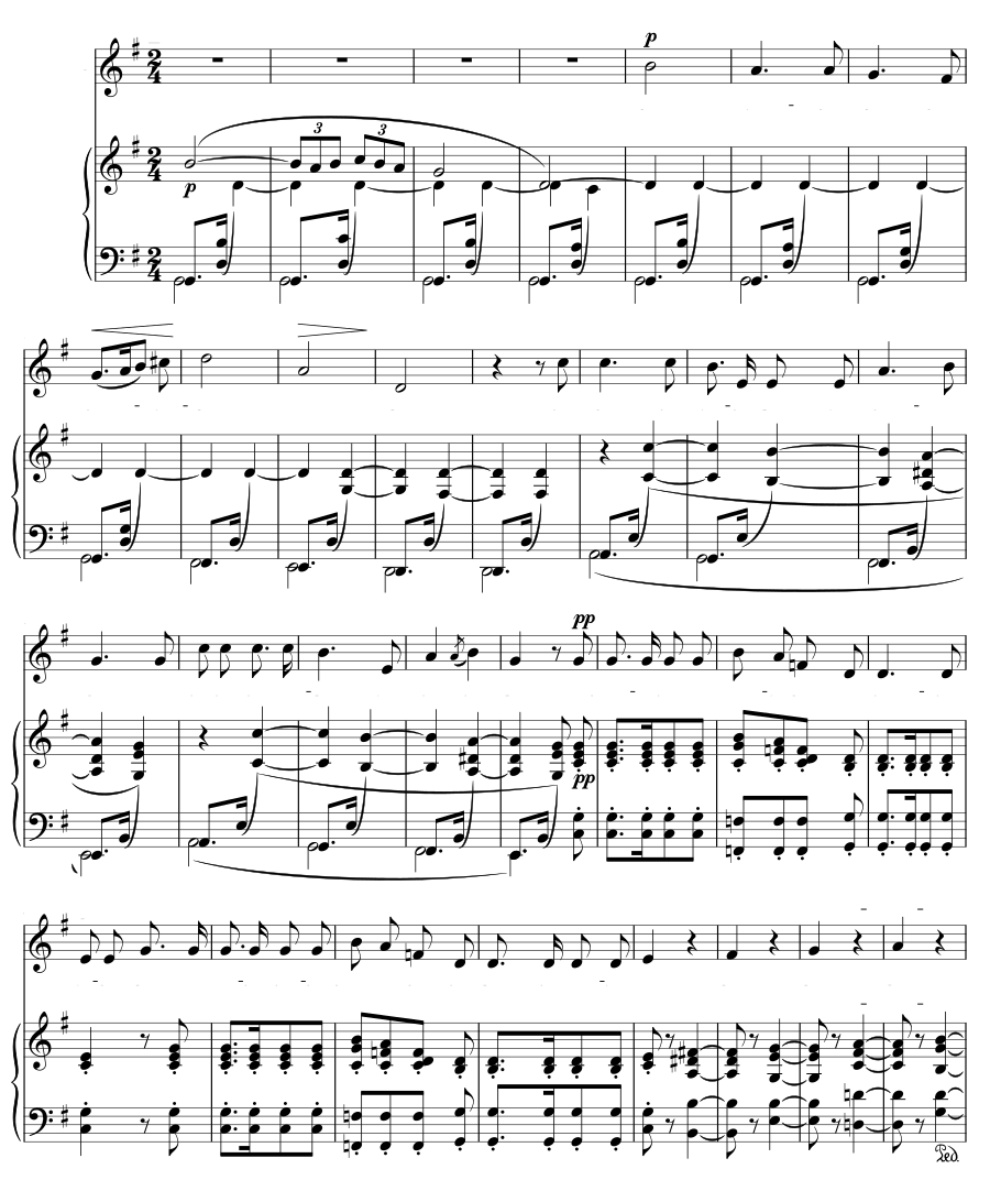 Две венецианские песни I («Тихо греби») (Zwei venetianische Lieder I (Leis’ rudern hin)). Мирты, соч. 25