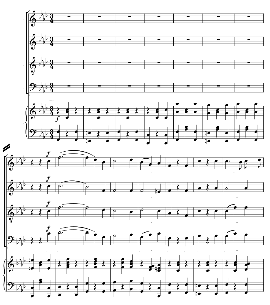 Твой голос слышен (Thy voice is heard). Цикл песен, соч. 68