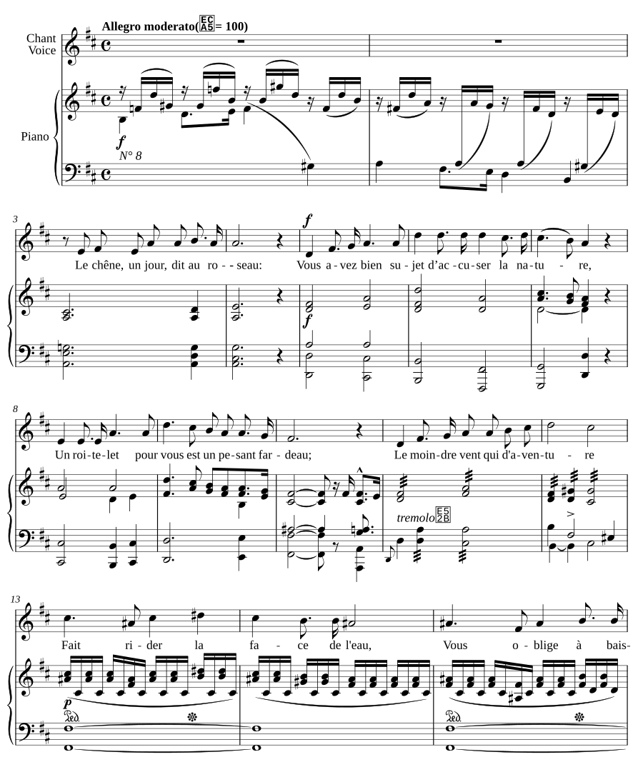 Дуб и тростник (Le chêne et le roseau, VWV 1036)