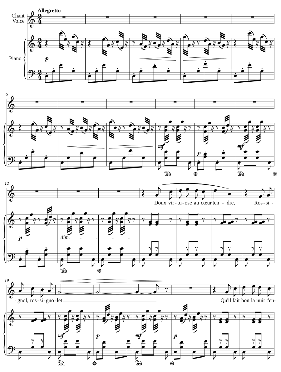 Соловей, соловушка (Rossignol, rossignolet, VWV 1071)