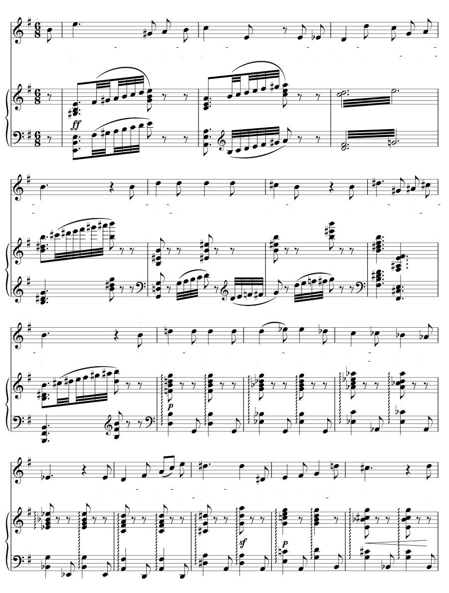 Шрекенбергер (Der Schreckenberger). Песни на стихи Эйхендорфа