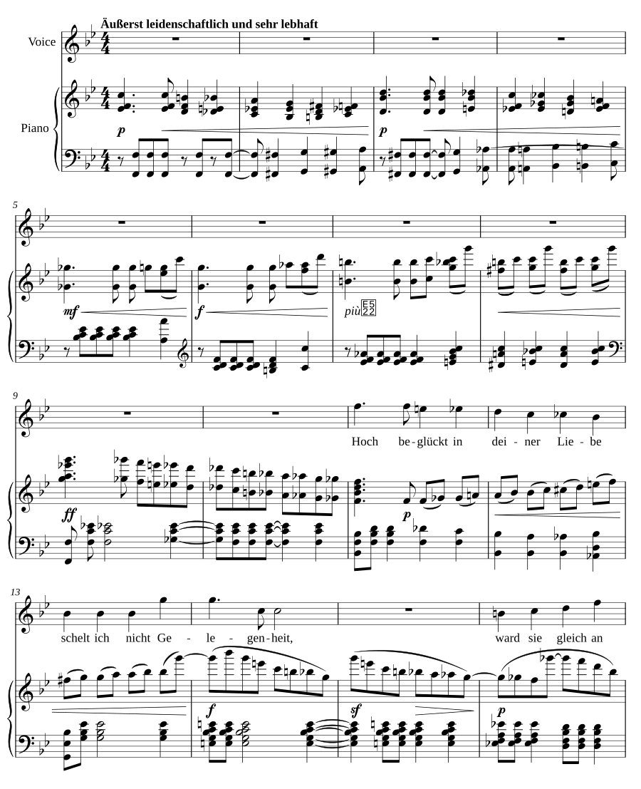 Счастлив я в любви твоей (Hoch beglückt in deiner Liebe). Песни на стихи Гёте