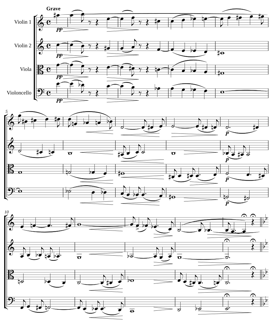 Струнный квартет, соч. 89 (String Quartet, Op. 89)