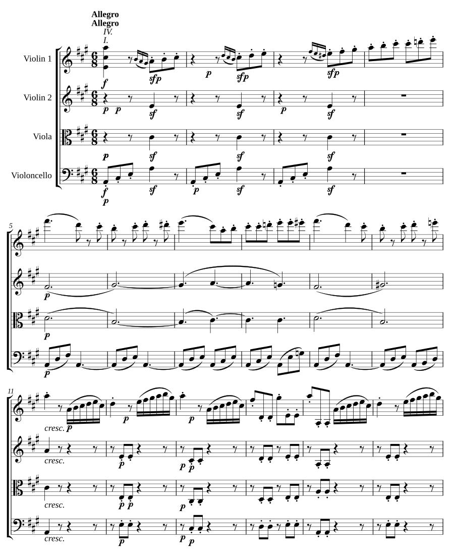 Струнный квартет № 5, соч. 18 № 5 (String Quartet No.5, Op.18 No.5)