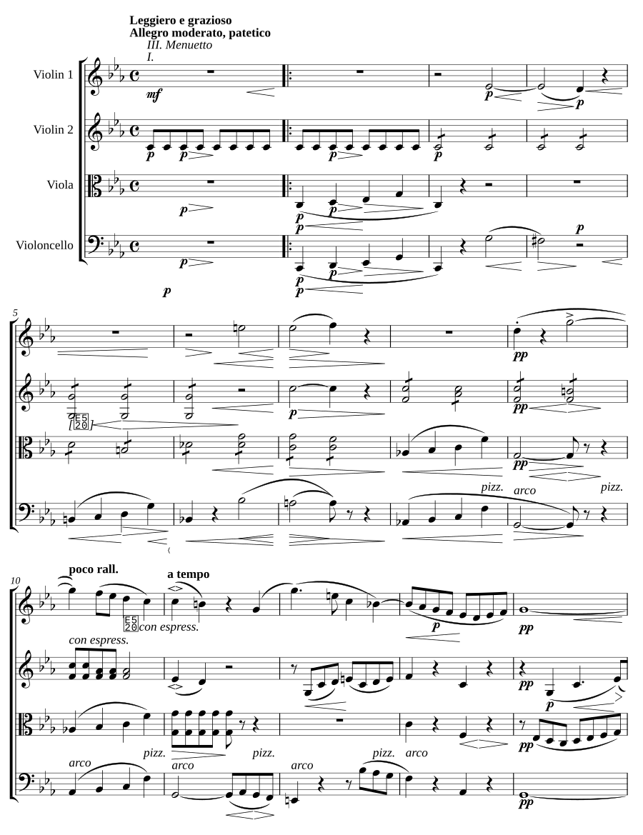 Струнный квартет № 1, соч. 19, BV 208 (String Quartet No.1, Op.19, BV 208)