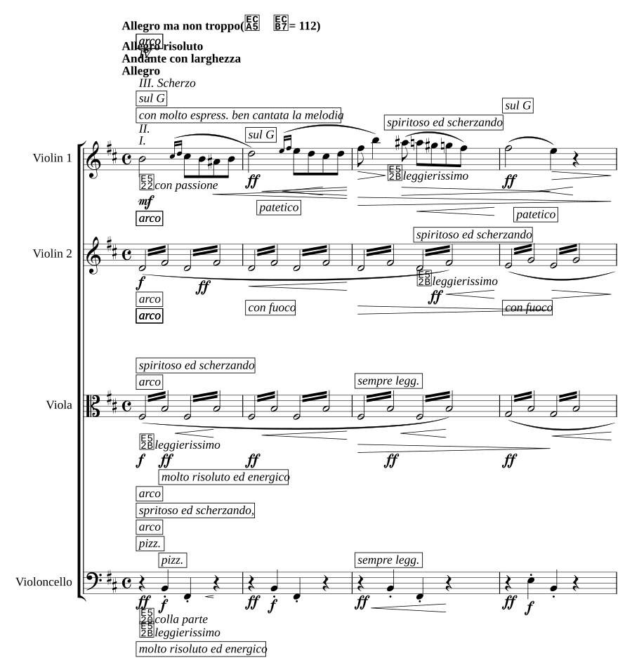 Струнный квартет (String Quartet)