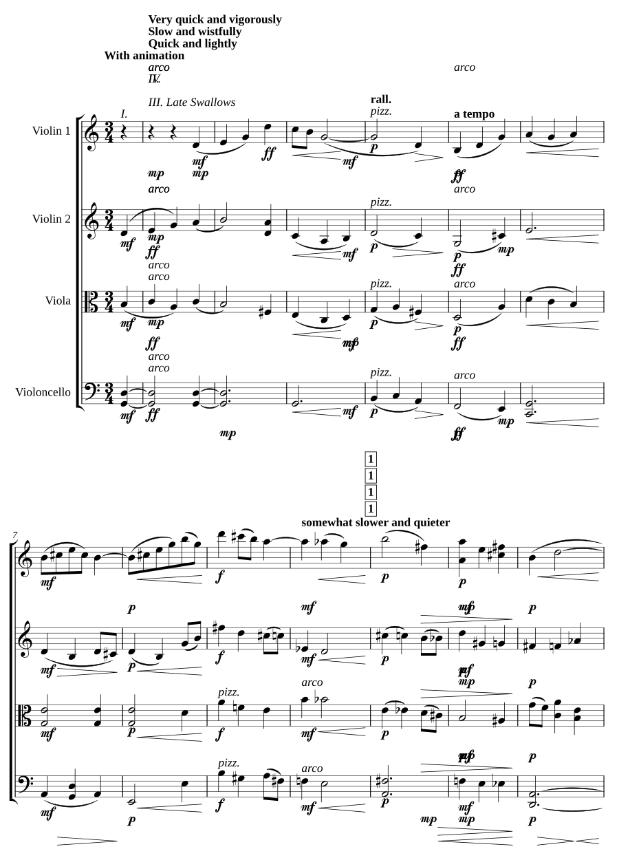 Струнный квартет ми минор (String Quartet in E minor)