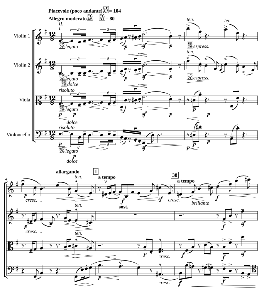 Струнный квартет, соч. 83 (String Quartet, Op.83)