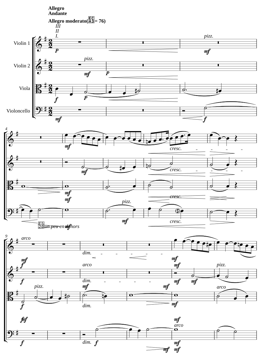 Струнный квартет, соч. 121 (String Quartet, Op.121)