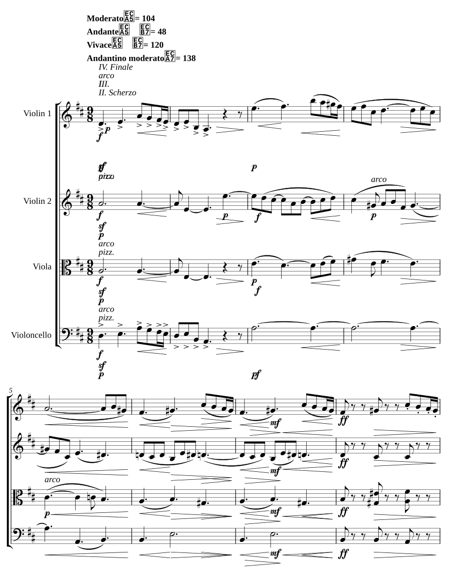 Струнный квартет № 1, соч. 1 (String Quartet No.1, Op.1)