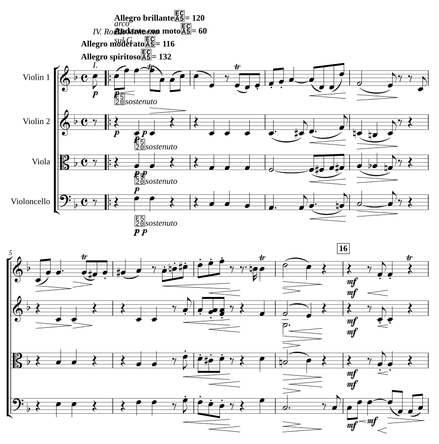 Струнный квартет (String Quartet)