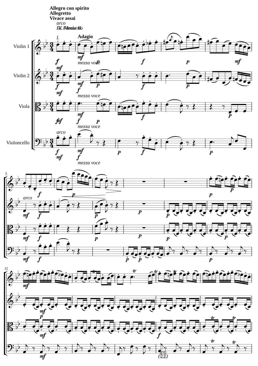 Струнный квартет си-бемоль мажор, Hob.III:67, соч. 64 № 3 (String Quartet in B-flat major, Hob.III:67, Op.64 No.3)
