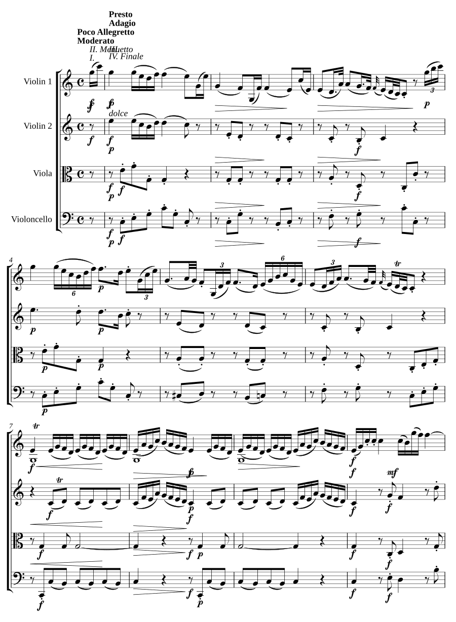 Струнный квартет до мажор, Hob.III:19, соч. 9 № 1 (String Quartet in C major, Hob.III:19, Op.9 No.1)