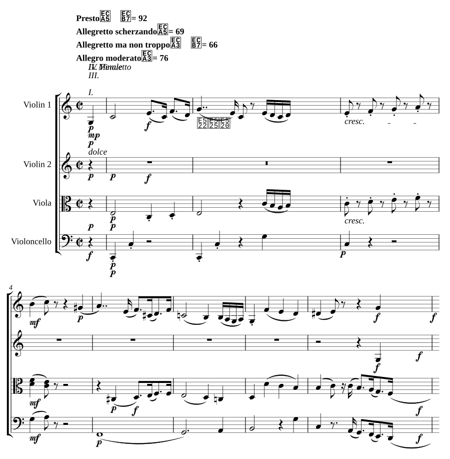 Струнный квартет до мажор, Hob.III:65, соч. 64 № 1 (String Quartet in C major, Hob.III:65, Op.64 No.1)