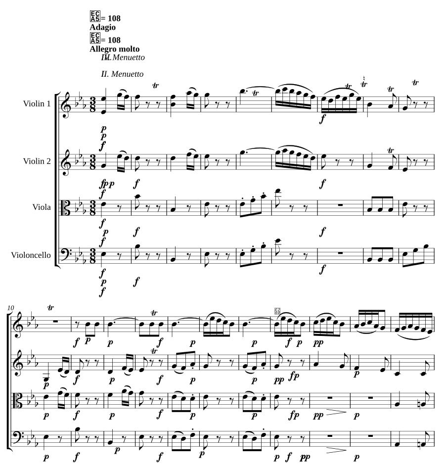Струнный квартет ми-бемоль мажор, Hob.III:2, соч. 1 № 2 (String Quartet in E-flat major, Hob.III:2, Op.1 No.2)