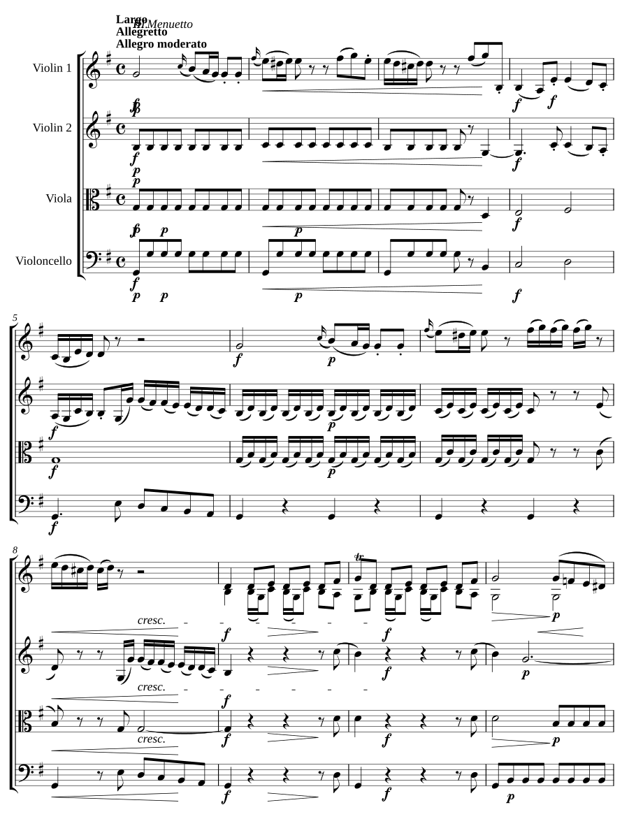 Струнный квартет соль мажор, Hob.III:21, соч. 9 № 3 (String Quartet in G major, Hob.III:21, Op.9 No.3)