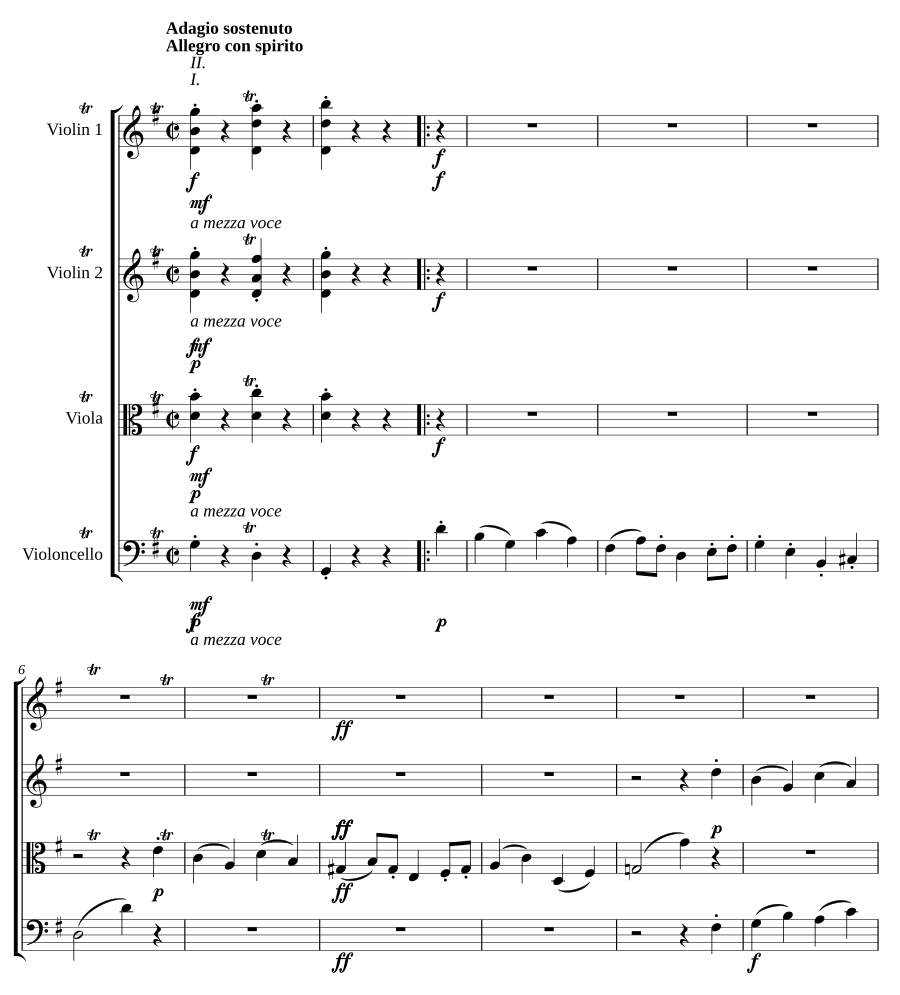Струнный квартет соль мажор, Hob.III:75, соч. 76 № 1 (String Quartet in G major, Hob.III:75, Op.76 No.1)