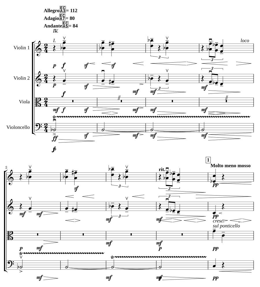 Струнный квартет № 2 «Интимные письма» (String Quartet No.2 “Intimate Letters”)