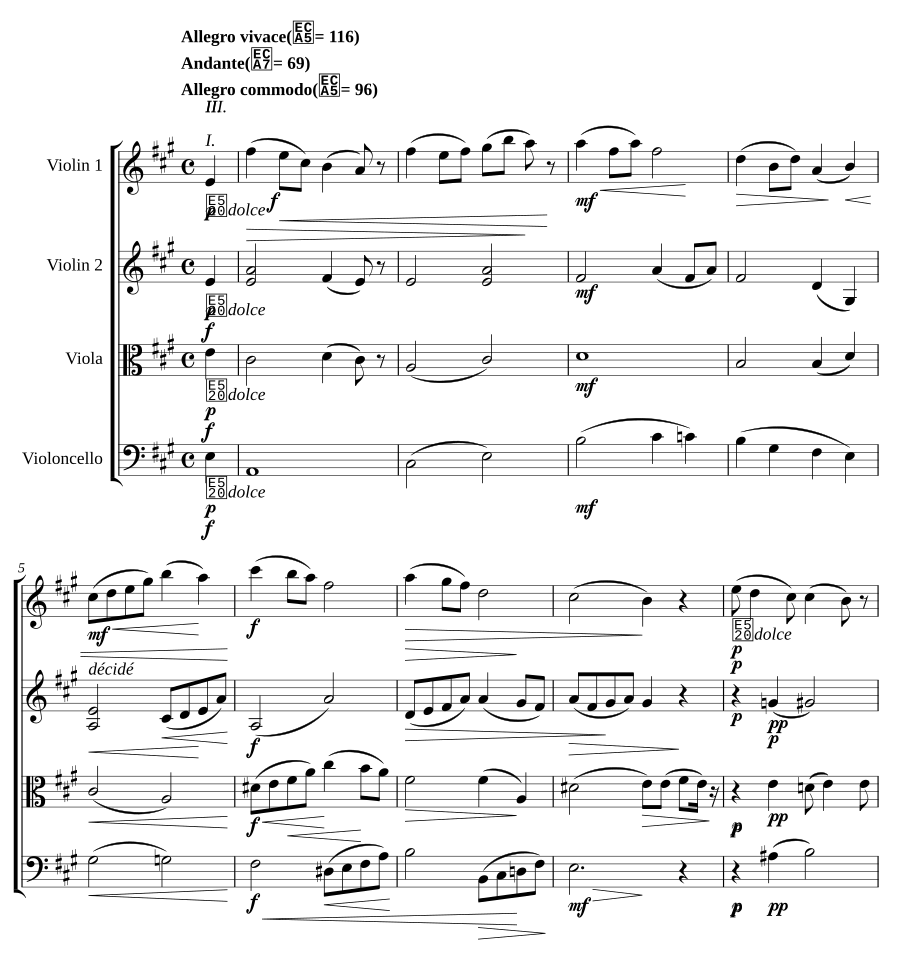 Струнный квартет, соч. 44 (String Quartet, Op.44)