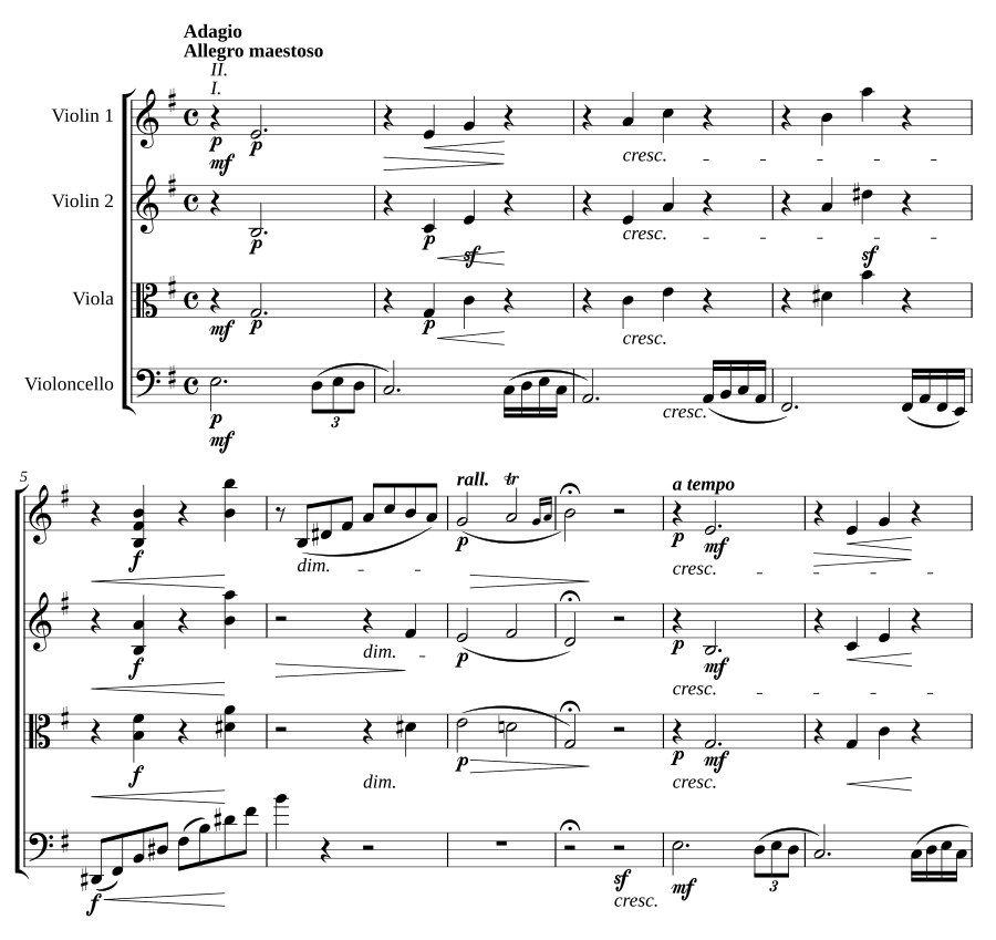 Струнный квартет ми минор (String Quartet in E minor)