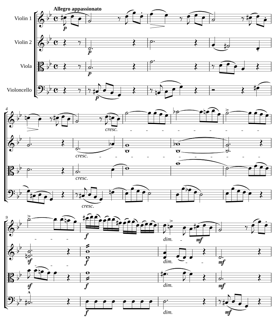 Струнный квартет соль минор, соч. 14 (String Quartet in G minor, Op.14)